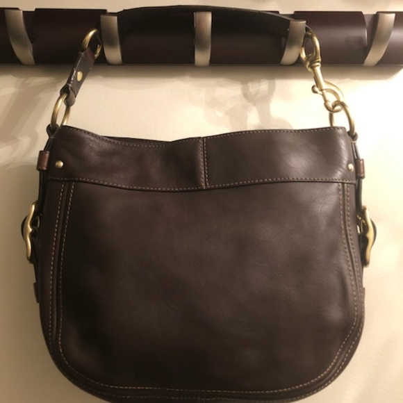 Coach vintage hobo style in deep brown leather - Picture 2 of 9